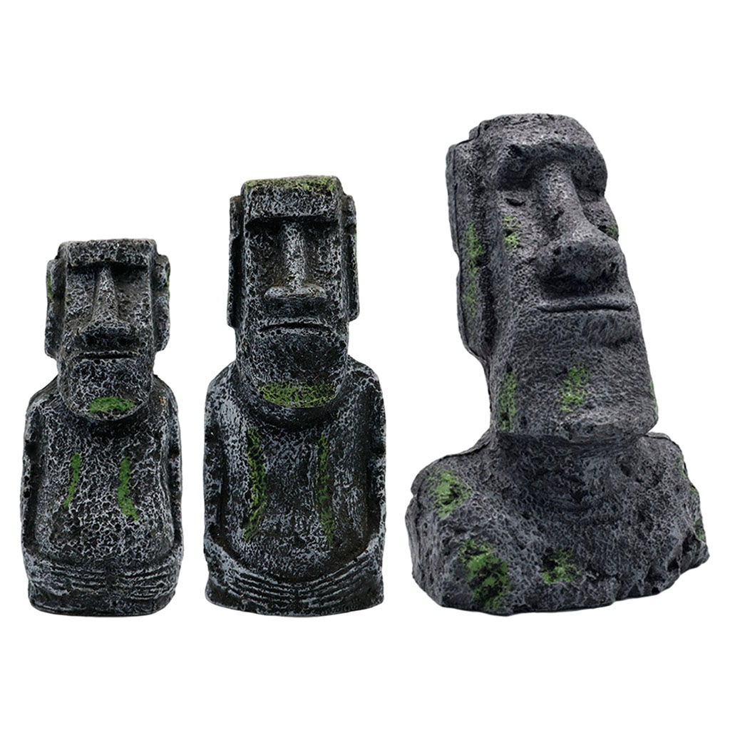 Aquarium Fish Land - Aquarium Moai Statues Easter Island Head