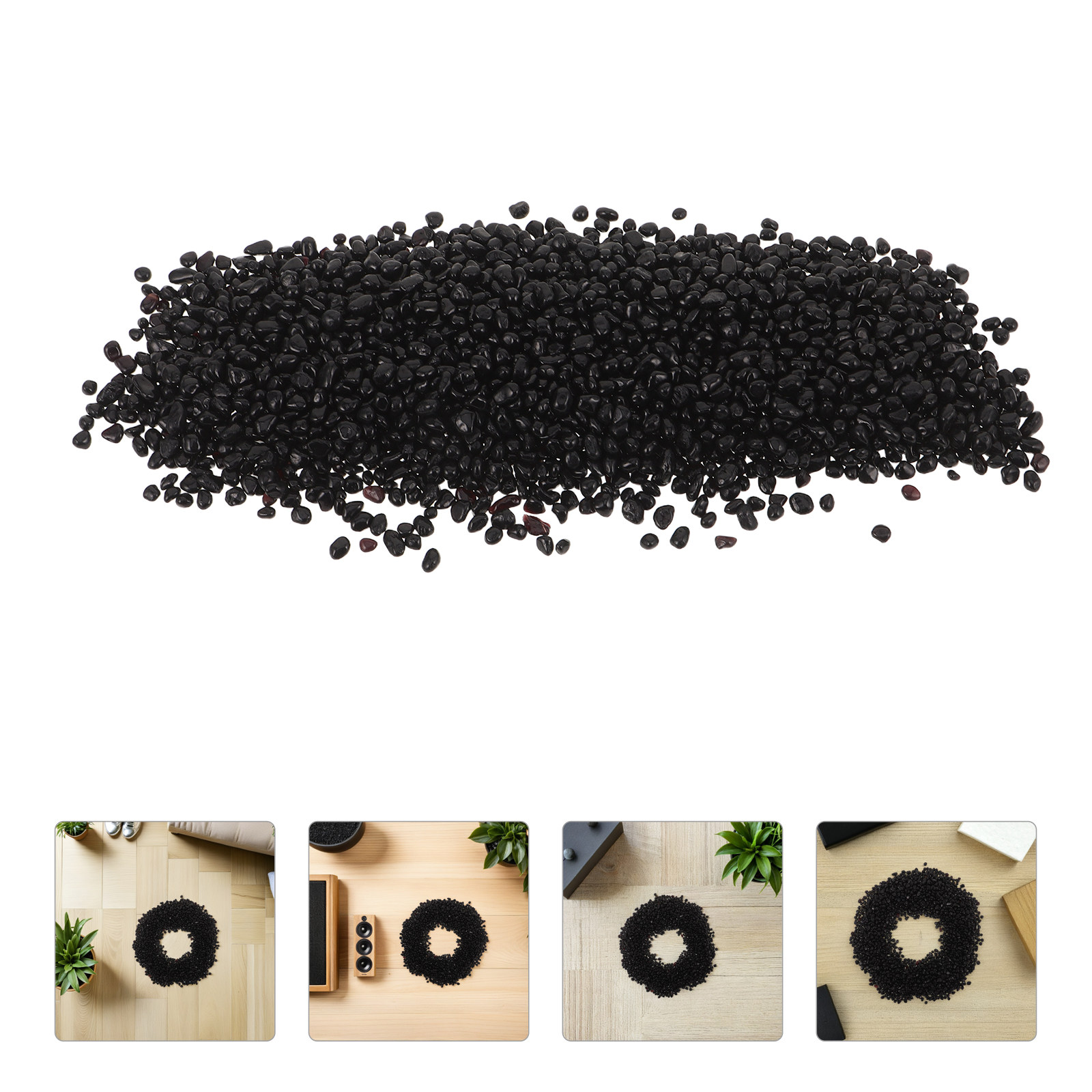 Aquarium Fish Black - Black Gravel Aquarium Decoration Small Smooth