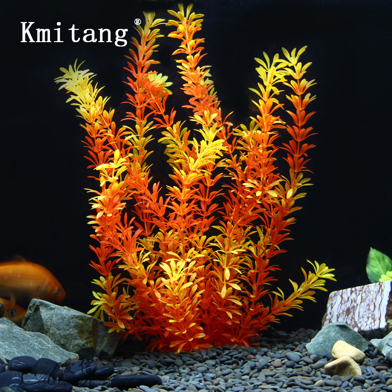 Aquarium Fish Enrichment - 100cm Tropical Plants Large Artificial Water