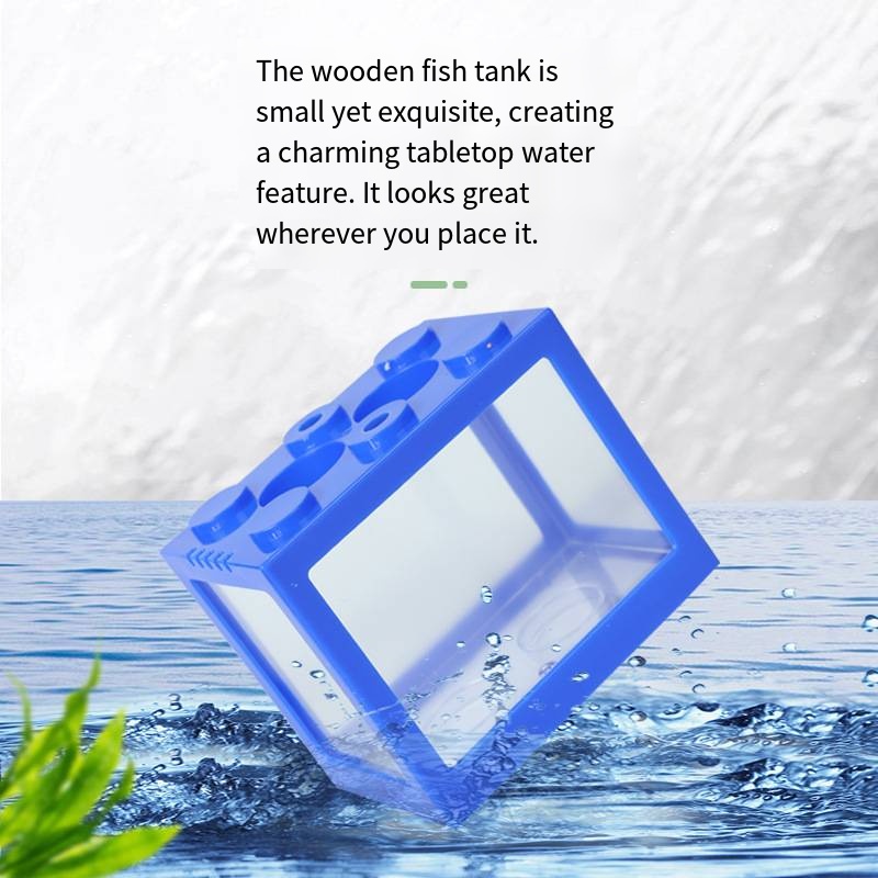 Novelty Block‑Shaped Mini Aqua - Aquarium Fish Jar ulasan dan harga
