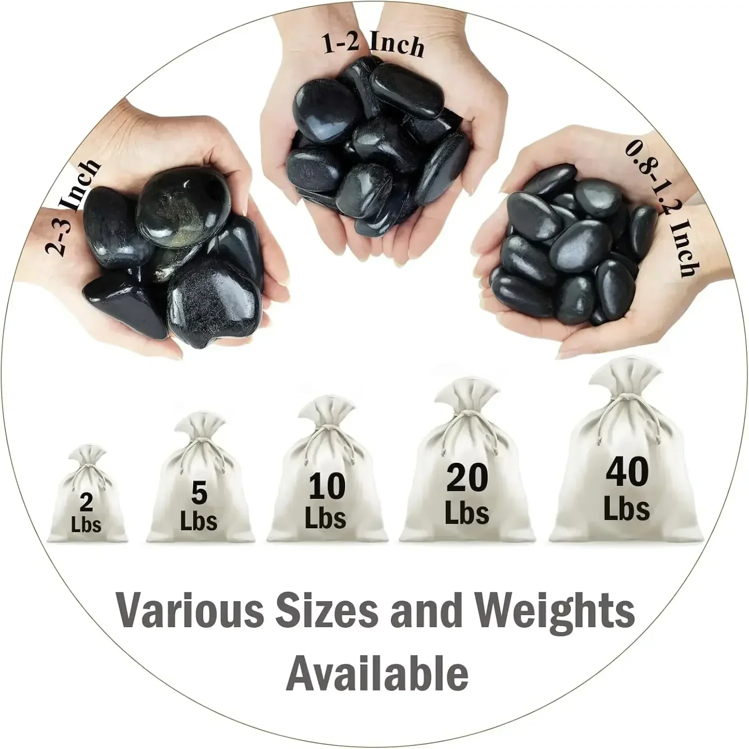 40 lbs Black River Rocks for L - Aquarium Fish Black ulasan dan harga