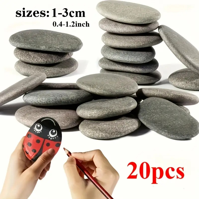 20Pcs Natural River Rocks Smoo - Aquarium Fish Land ulasan dan harga