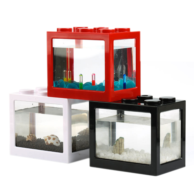 7 Color Mini Aquarium Betta Fi - Aquarium Fish Jar ulasan dan harga