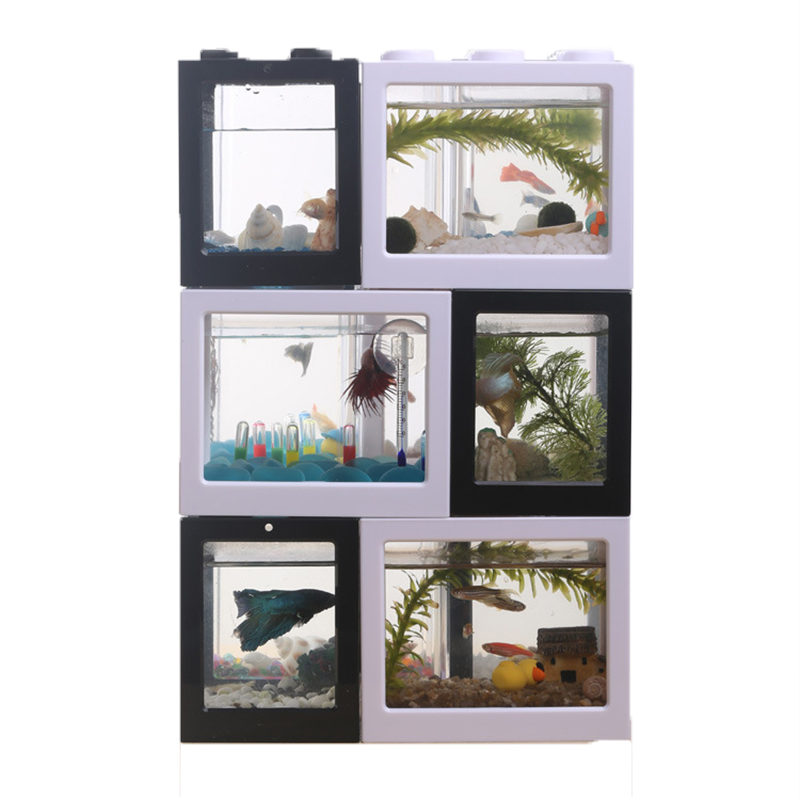 7 Color Mini Aquarium Betta Fi - Aquarium Fish Jar ulasan dan harga