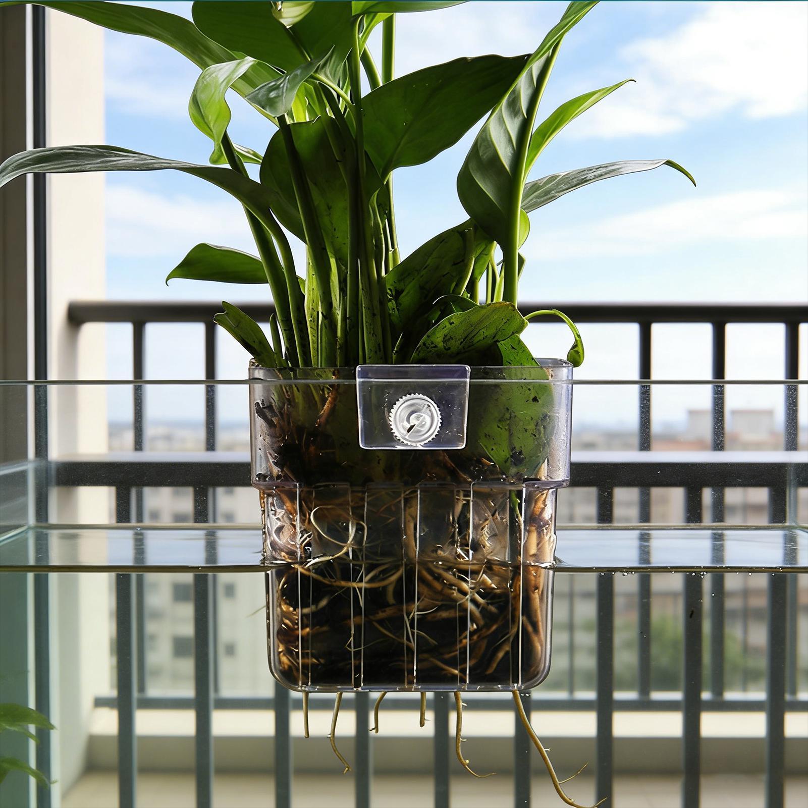 Aquarium Plant Basket Transpar - Aquarium Fish Enrichment ulasan dan harga