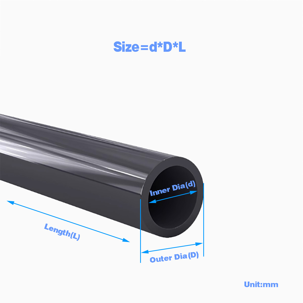 Black PVC Plastic Pipe Hollow  - Aquarium Fish Black ulasan dan harga