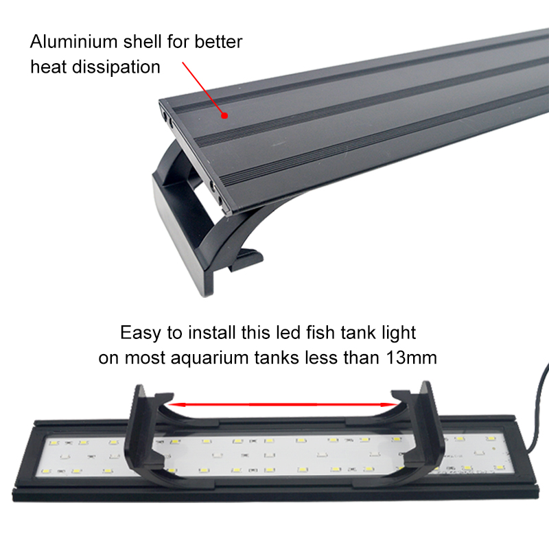 Aquarium LED Light for 16-64CM - Aquarium Fish Light Lamp ulasan dan harga