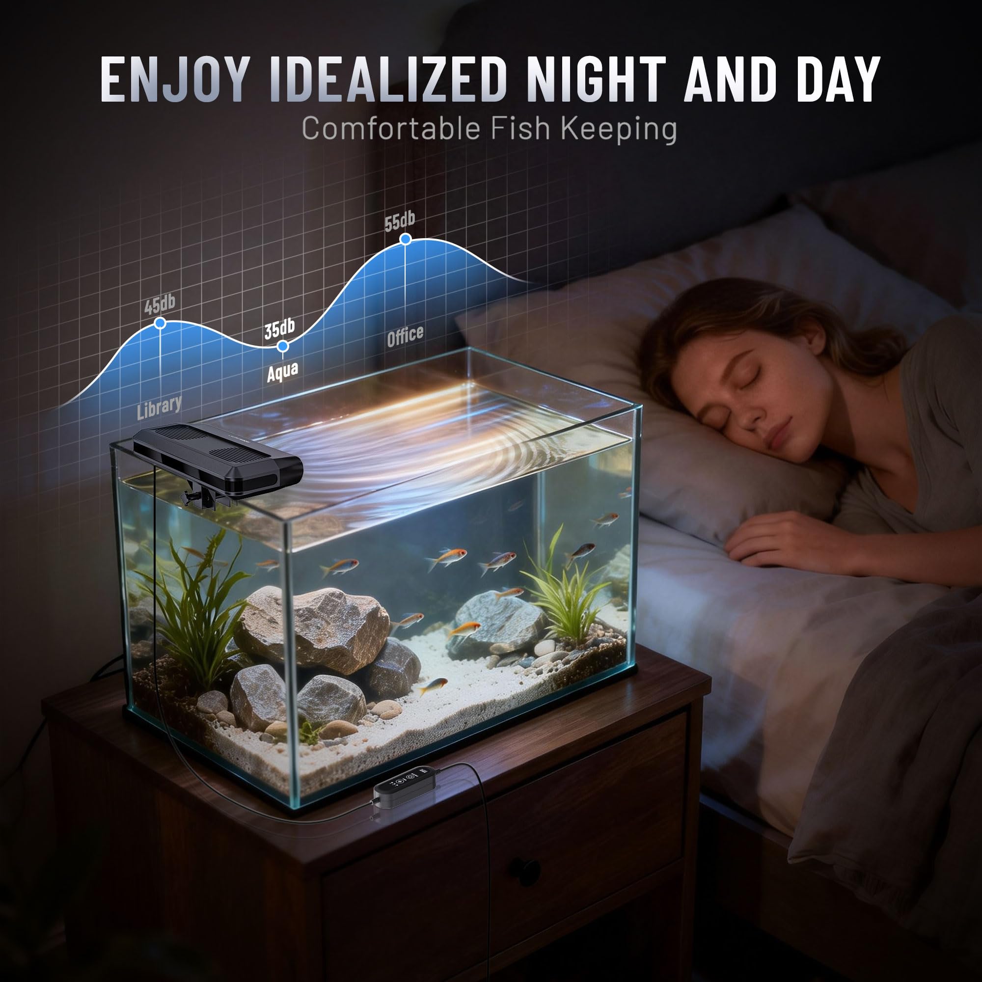 Aquarium Fan, Ultra-Quiet Fish - Aquarium Fish Marine ulasan dan harga