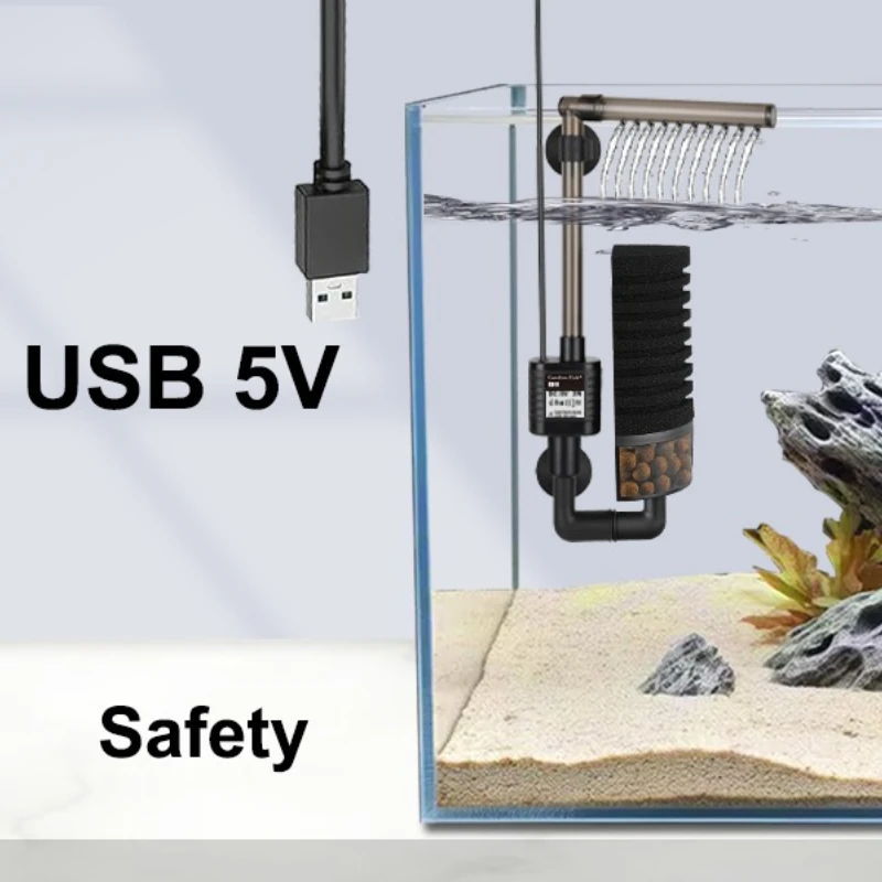 Quiet Aquarium Filter USB Bio- - Aquarium Fish Jar ulasan dan harga