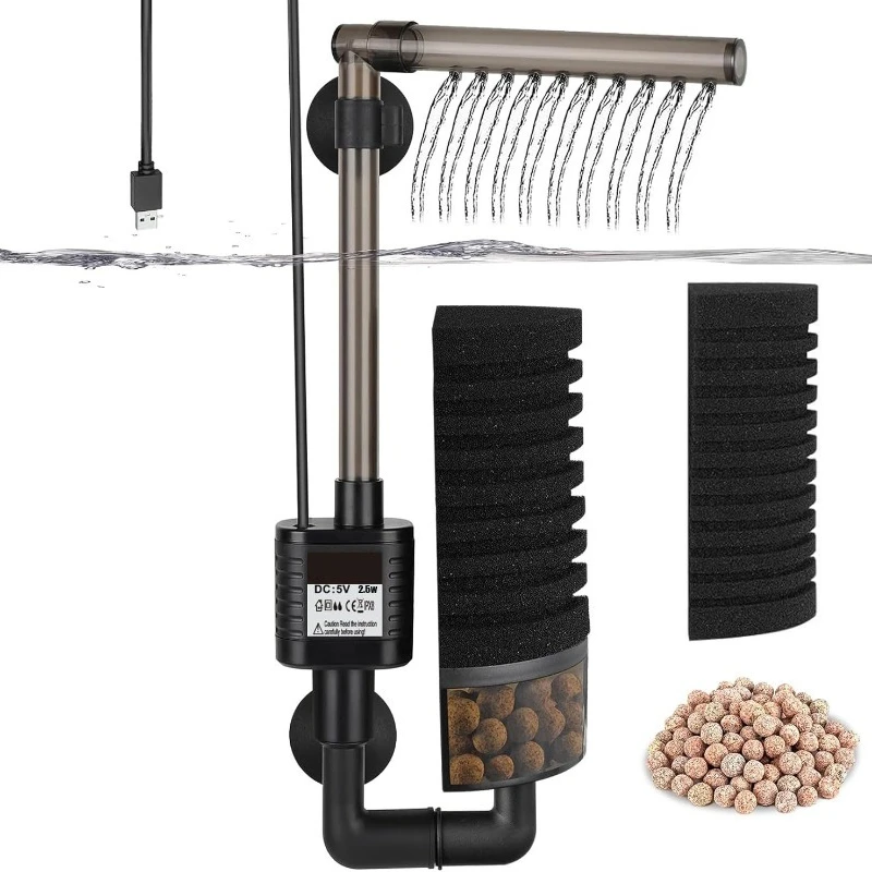 Quiet Aquarium Filter USB Bio- - Aquarium Fish Jar ulasan dan harga
