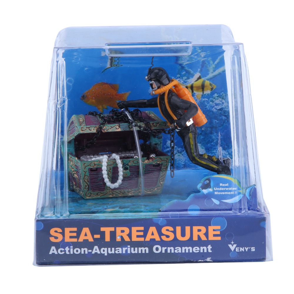 Resin Aquarium Ornament Live-A - Aquarium Fish Black ulasan dan harga