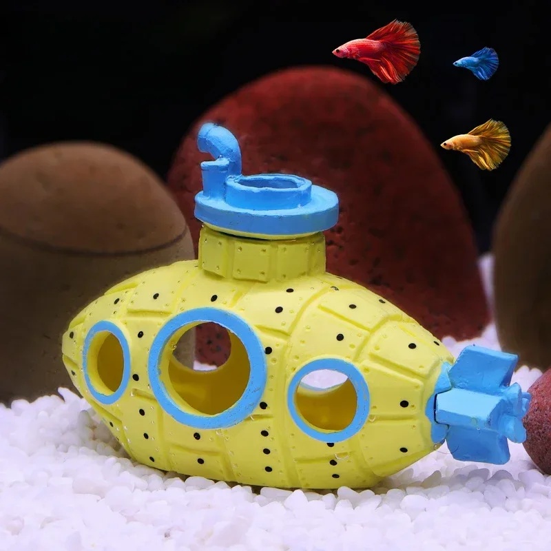 Resin Submarine Ornaments Aqua - Aquarium Fish Enrichment ulasan dan harga
