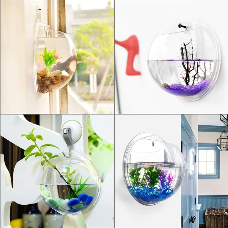 Transparent acrylic hanging wa - Aquarium Fish Enrichment ulasan dan harga