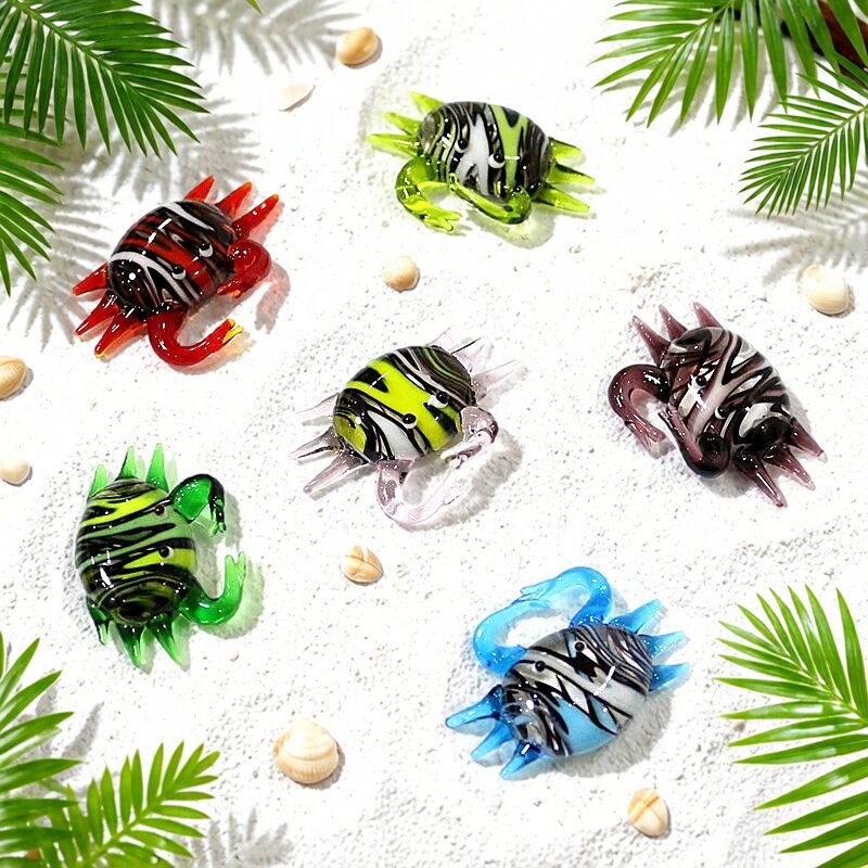 Handmade Cute Mini Glass Crab  - Aquarium Fish Marine ulasan dan harga