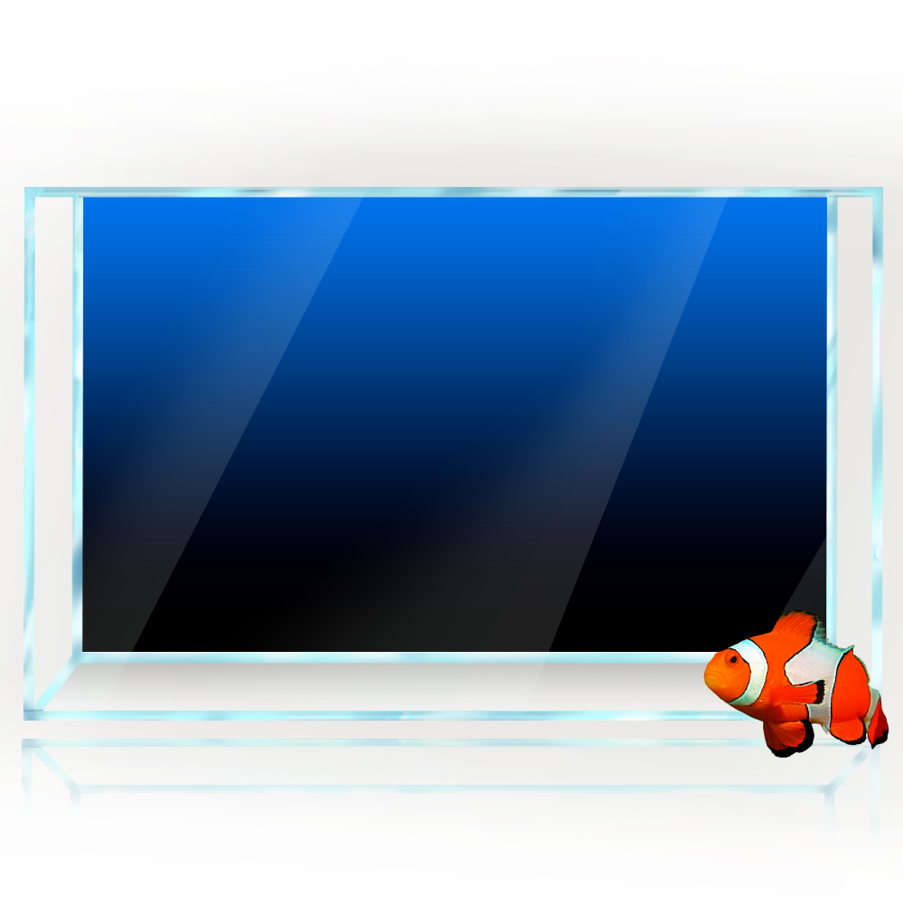 Fish Tank Background Sticker B - Aquarium Fish Black ulasan dan harga