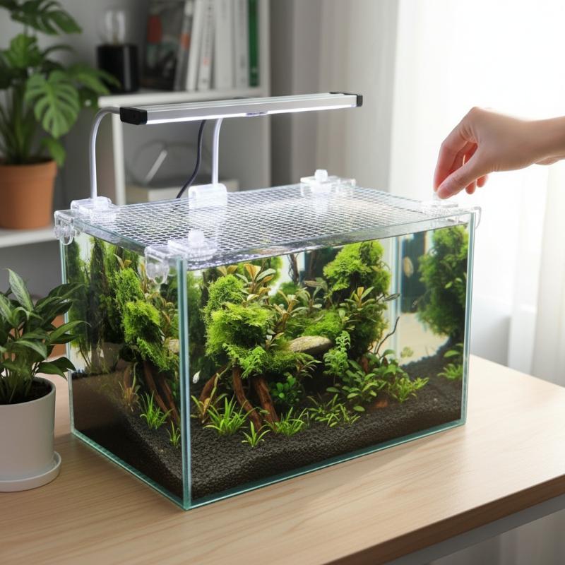 [L] 1Pcs Fish Tank Net Anti Ju - Aquarium Fish Jump Guard ulasan dan harga